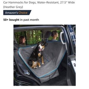 Water-Resistant Dog Car Hammock - Heather Grey
